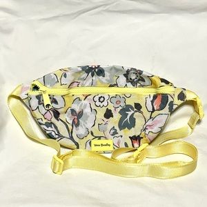 Vera Bradley Yellow Recycled Lighten Up Reactive On The Go Waist Bag